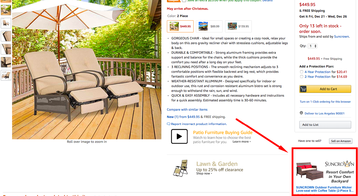 Example of a Product Display ad on a product detail page