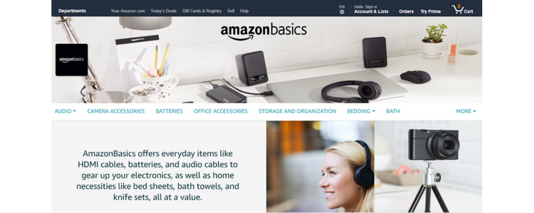 Above: screenshot of Amazon store pages.