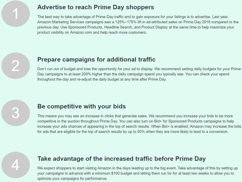   Tips that Amazon sent to advertisers before Prime Day this year  